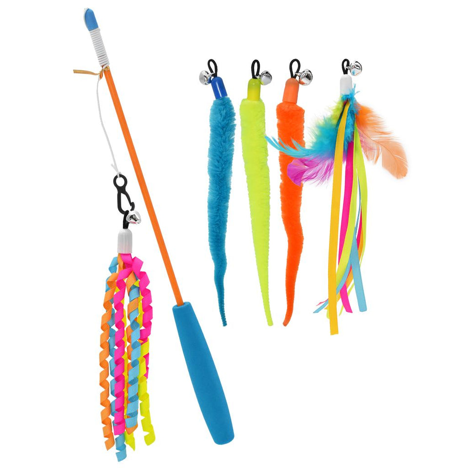 Multipet Cat Teaser with Interchangeable Attachments