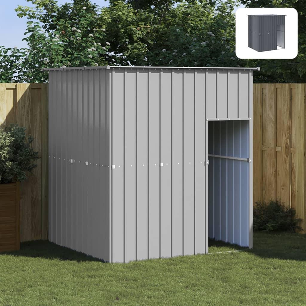 vidaXL Dog House Outdoor Dog Kennel Cage Shelter with Roof Galvanized Steel