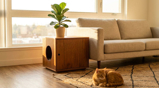Hidden Litter Box Furniture for Small Spaces Cats Use - Pets Perfect