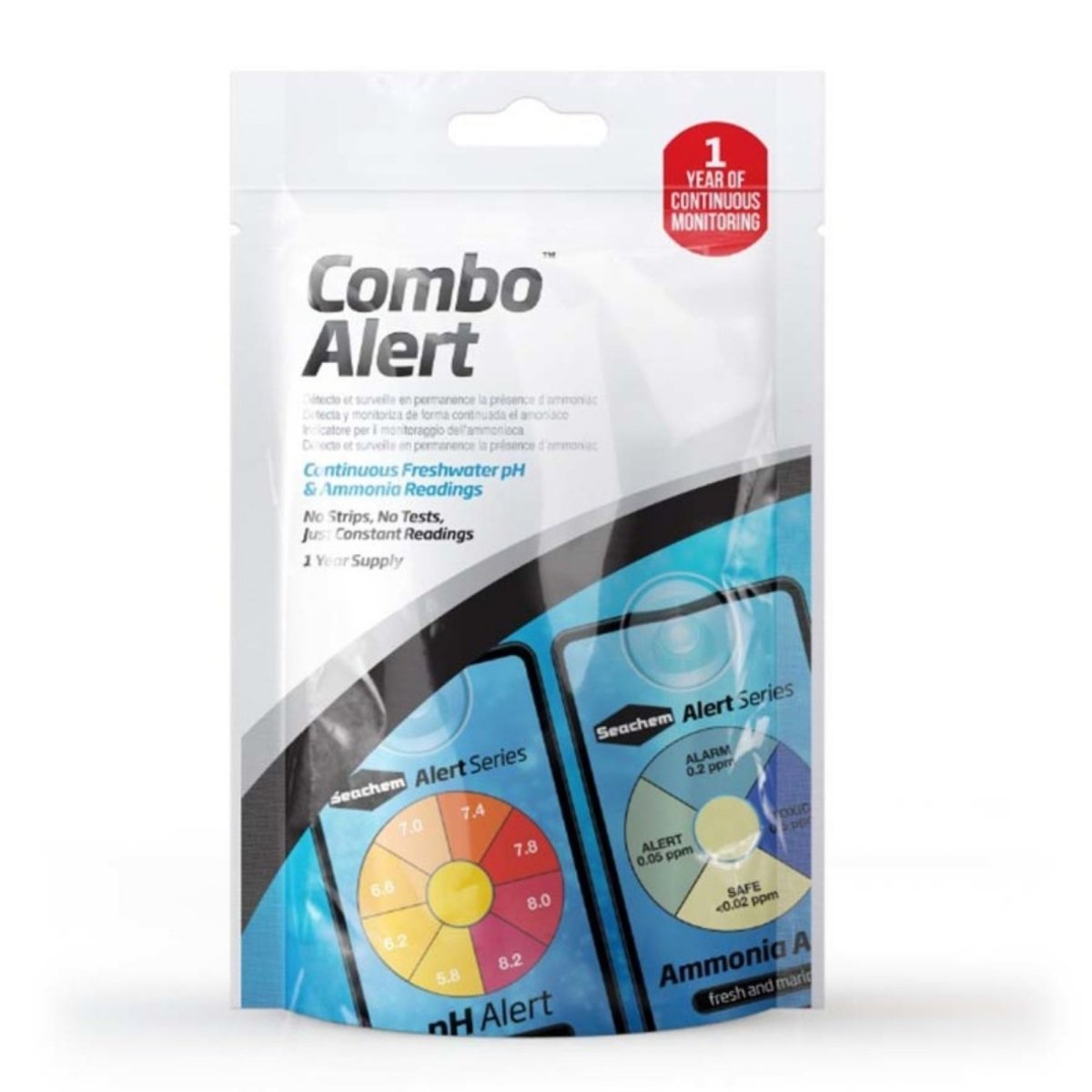 Seachem Laboratories 1 Year Ammonia pH Alert Monitor Combo 1ea/2 Cards - Pets Perfect