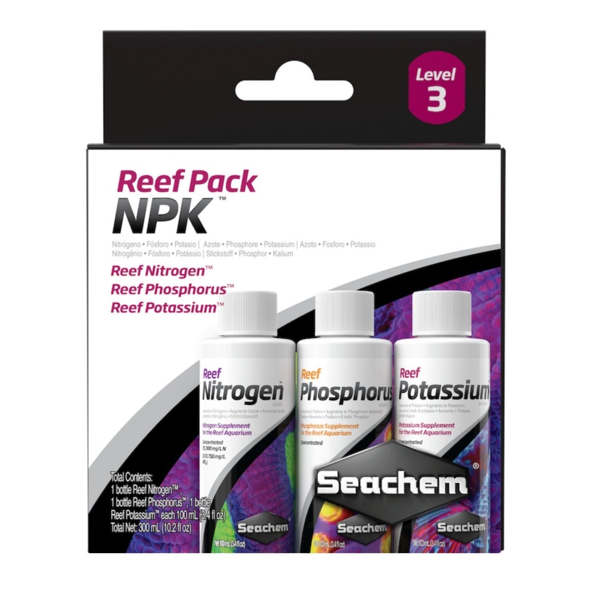 Seachem Laboratories Reef Supplement Pack NPK Level3, 1ea/3 pk - Pets Perfect
