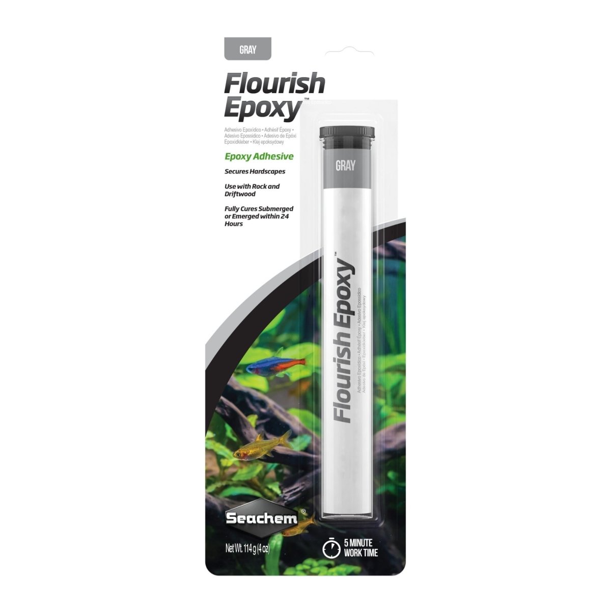 Seachem Laboratories Flourish Epoxy Gray, 1ea/4 oz - Pets Perfect