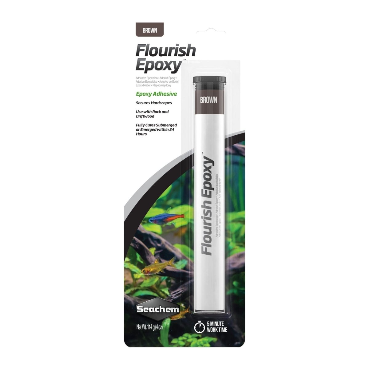 Seachem Laboratories Flourish Epoxy Brown, 1ea/4 oz - Pets Perfect