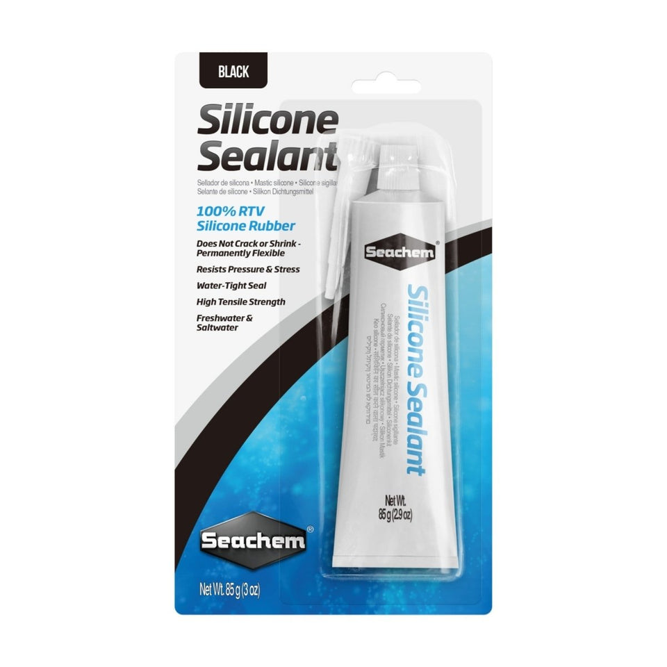 Seachem Laboratories Silicone Sealant and Adhesive, Black, 3 oz