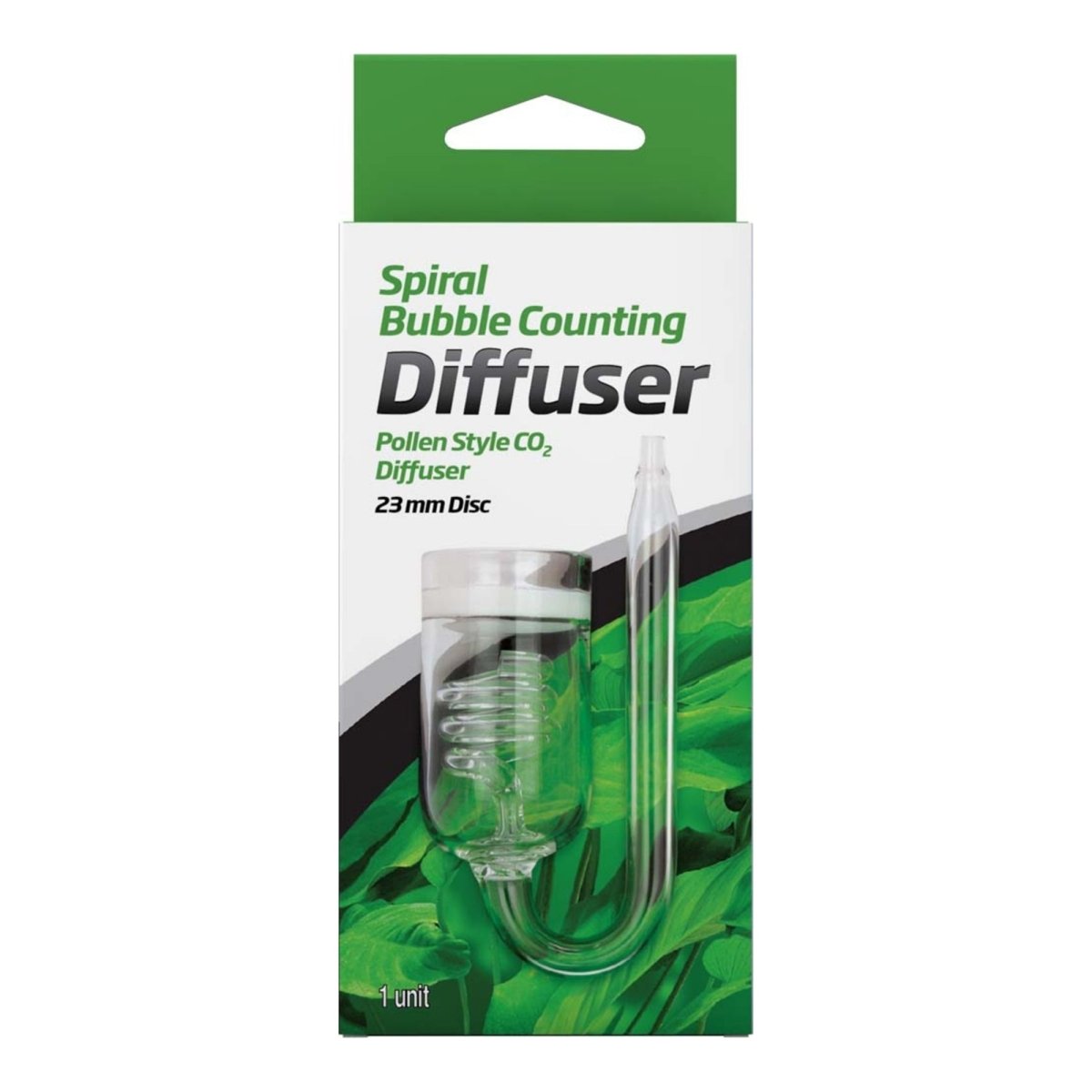 Seachem Laboratories Pollen Style CO2 Spiral Bubble Counting Diffuser Clear, 1ea/30 mm - Pets Perfect