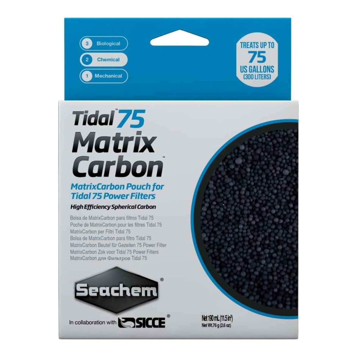 Seachem Laboratories Tidal Matrix Activated Carbon Media 1ea/190 ml - Pets Perfect