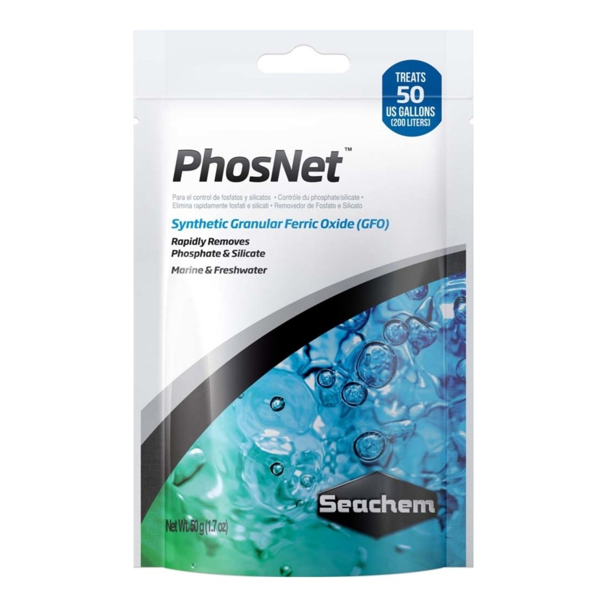 Seachem Laboratories PhosNet Phosphate and Silicate Remover 1ea/50 g - Pets Perfect