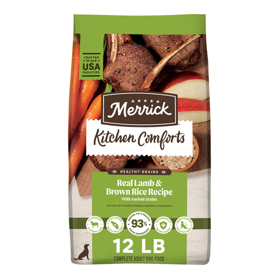Merrick Dog Kitchen Comforts Real Lamb & Brown Rice 12Lbs Bag