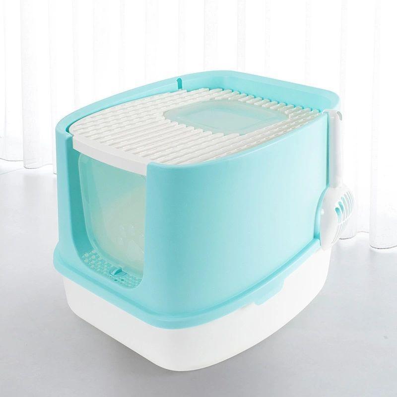 Fashionable Enclosed Cat Litter Box With Anti - Splash Design - Pets Perfect