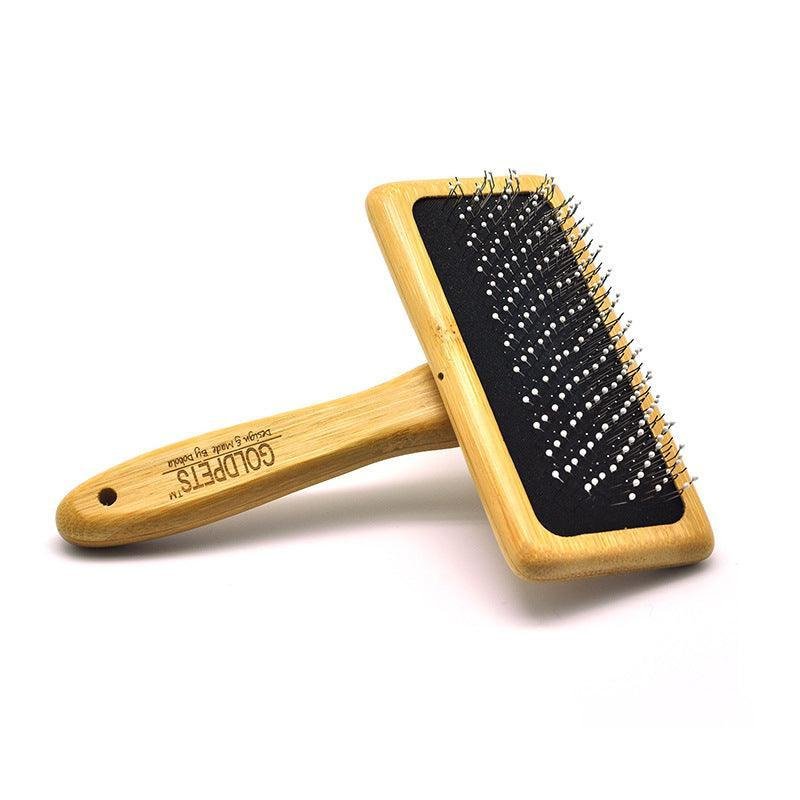 Bamboo Air Cushion Pin Brush for Dogs - Needle and Round Bead Styles, 3 Sizes - Pets Perfect