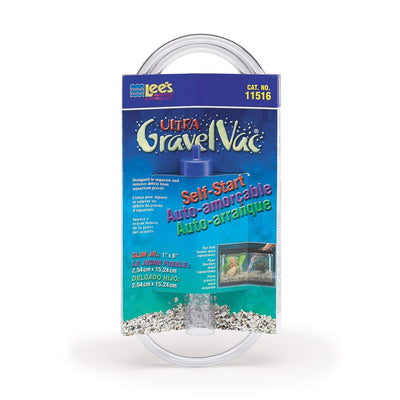 Lee's Aquarium & Pet Products Ultra GravelVac Slim Jr. Self-Start Gravel Vacuum Cleaner 1ea/1 In X 6 in, Slim