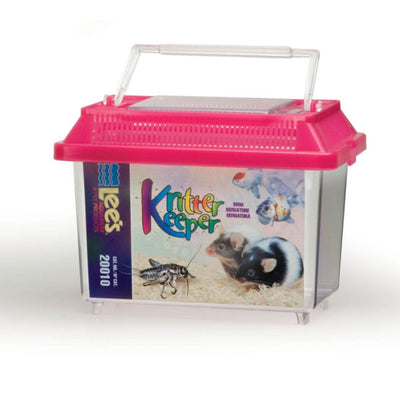 Lee's Aquarium & Pet Products Rectangle Kritter Keeper with Lid Label Assorted, 1ea/1.69 qt, Mini