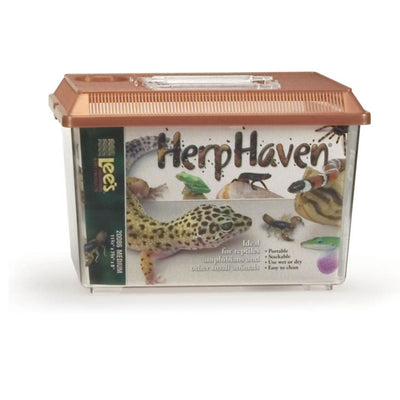 Lee's Aquarium & Pet Products HerpHaven Carrier for Reptiles & Amphibians Black, 1ea/11.75In X 8 in, MD