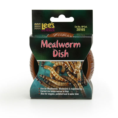 Lee's Aquarium & Pet Products Mealworm Curved Dish Brown, 1ea/3 in.