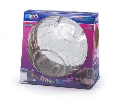 Lee's Aquarium & Pet Products Kritter Krawler Clear View-Thru Running Ball, Clear, Jumbo