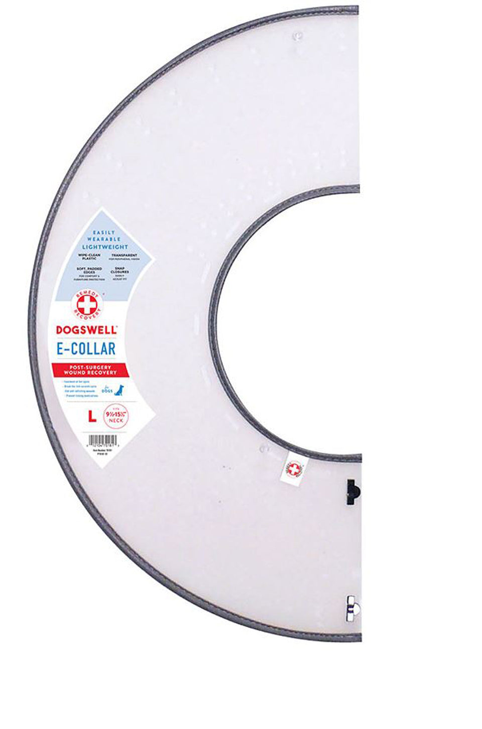 Dogswell Remedy And Recovery Rigid E-Dog Collar Large Clear