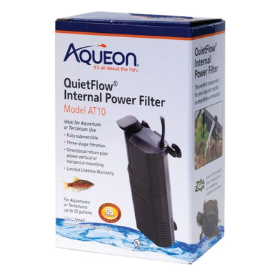 Aqueon QuietFlow Internal Power Aquarium Filter AT10, 10 gal - Pets Perfect