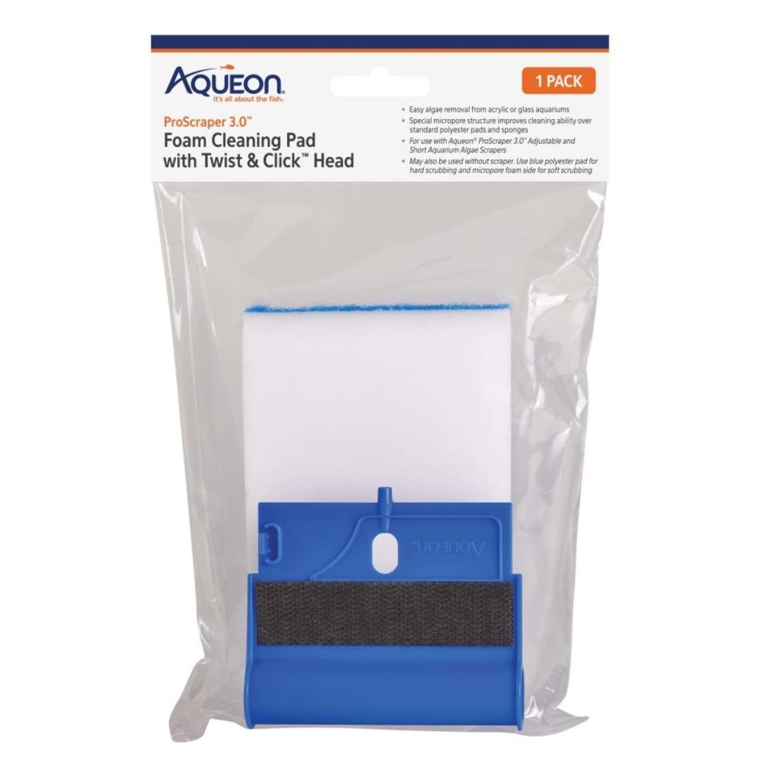 Aqueon ProScraper 3.0 Foam Cleaning Pad  Twist  Click Head 1ea/One Size