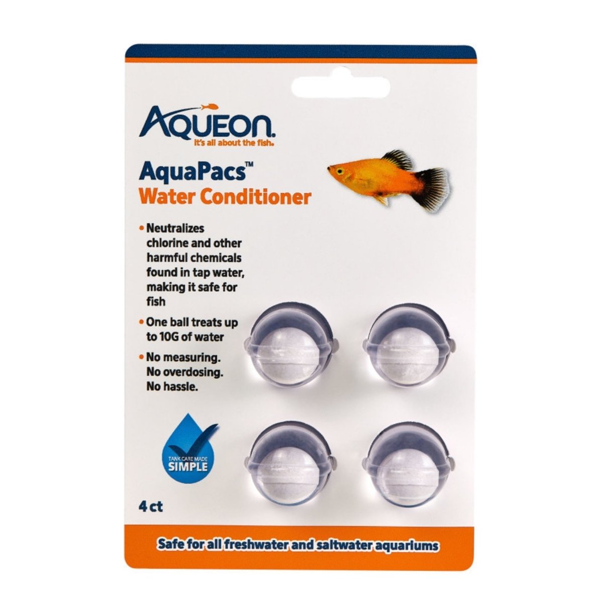 Aqueon AquaPacs Water Conditioner 6ea/4pk - Pets Perfect