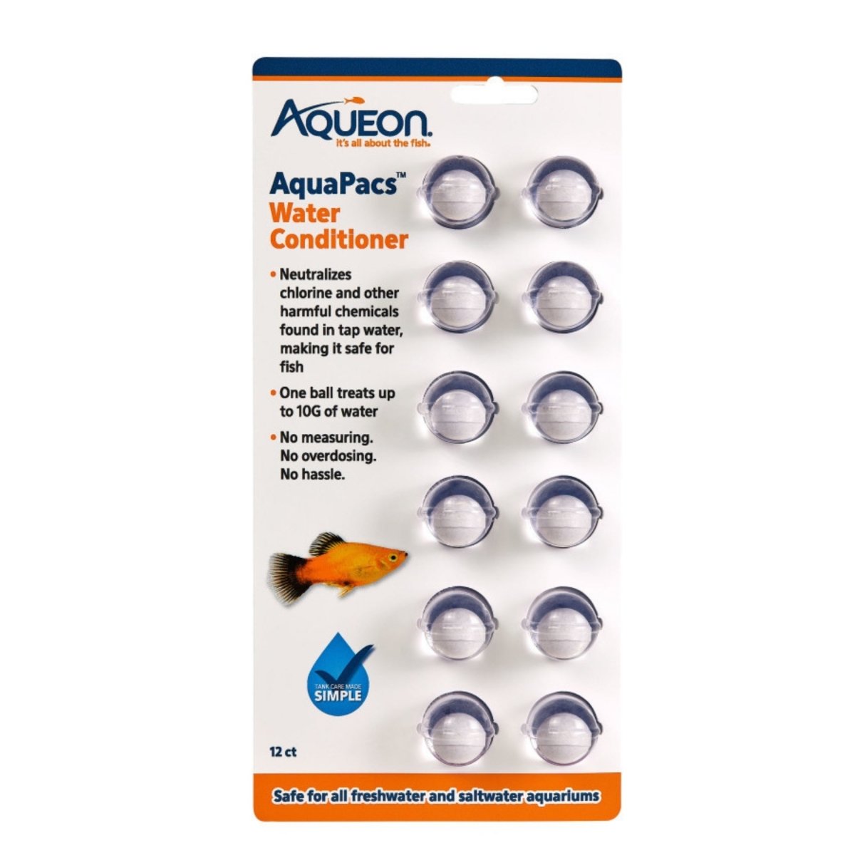 Aqueon AquaPacs Water Conditioner 6ea/12pk - Pets Perfect