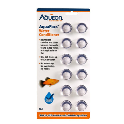 Aqueon AquaPacs Water Conditioner 6ea/12pk - Pets Perfect