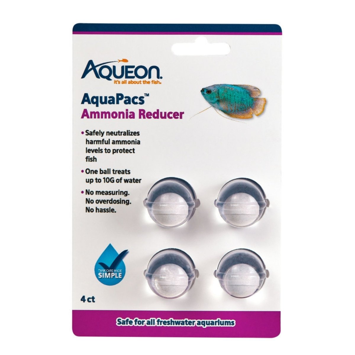 Aqueon AquaPacs Ammonia Reducer 6ea/4pk - Pets Perfect