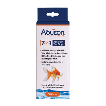 Aqueon 7in1 Aquarium Test Strips 1ea/50 ct - Pets Perfect