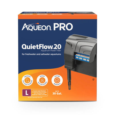 Aqueon PRO QuietFlow Aquarium Power Filter 1ea/Size 20, Up To 30 gal