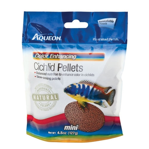 Aqueon Cichlid Food Color Enhancing, 4.5 oz Color