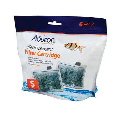 Aqueon Replacement Filter Cartridges 1ea/SMall - 6 pk
