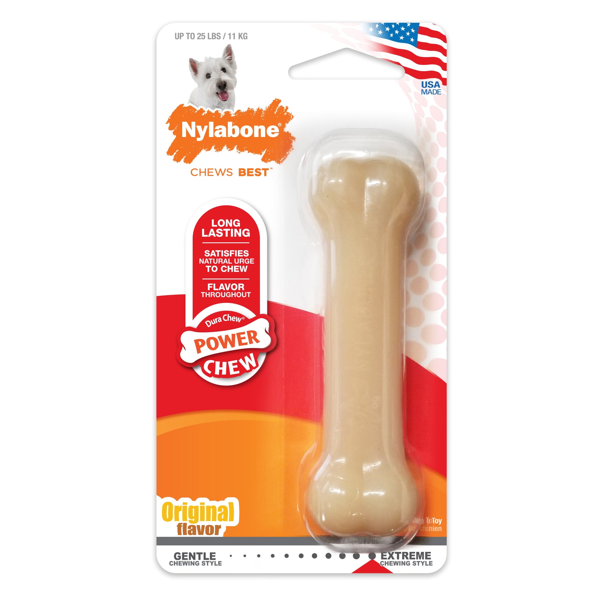 Nylabone Power Chew Dog Toy Original, Small/Regular up to 25 lb. 1 ct