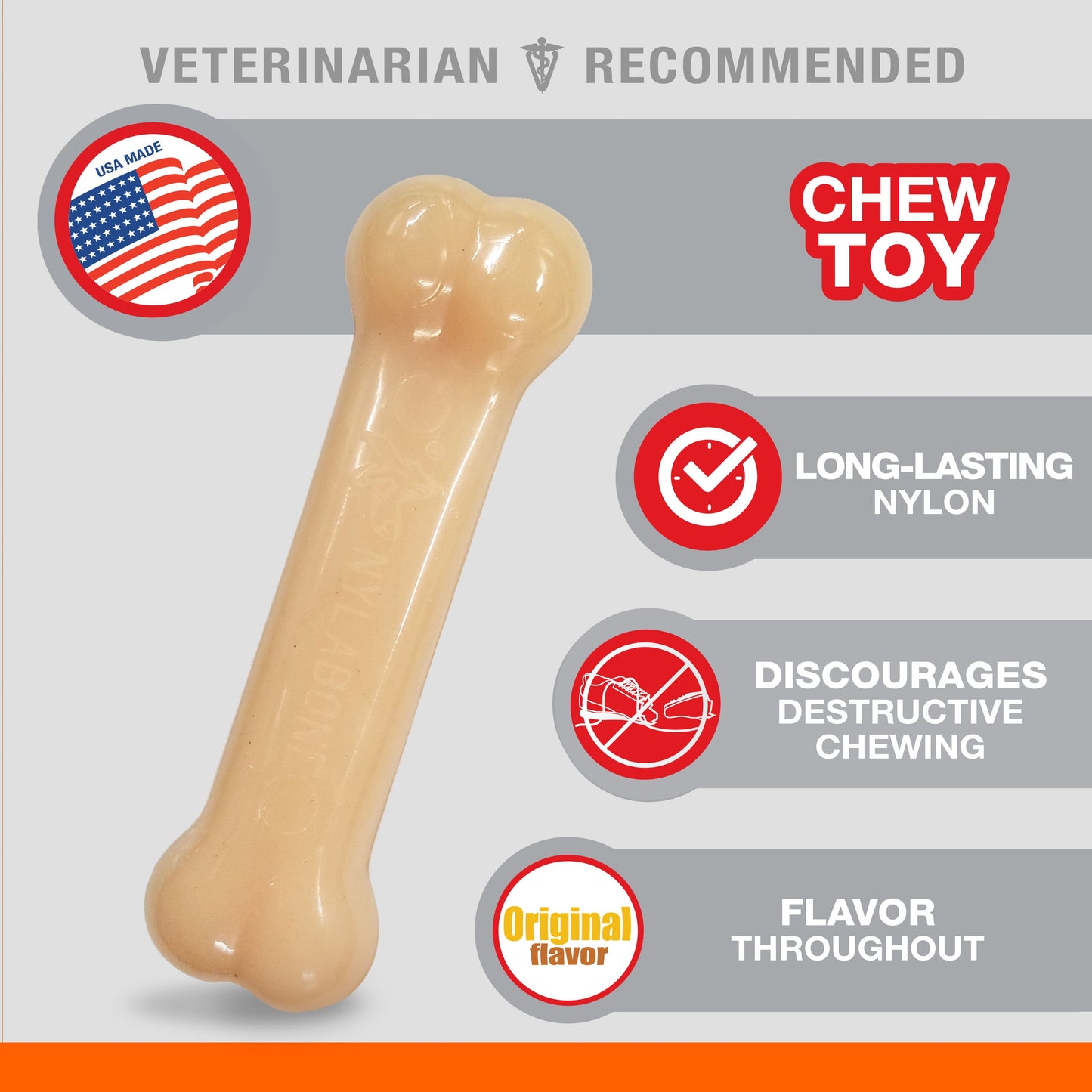 Nylabone Power Chew Dog Toy Original, Small/Regular up to 25 lb. 1 ct, view 2
