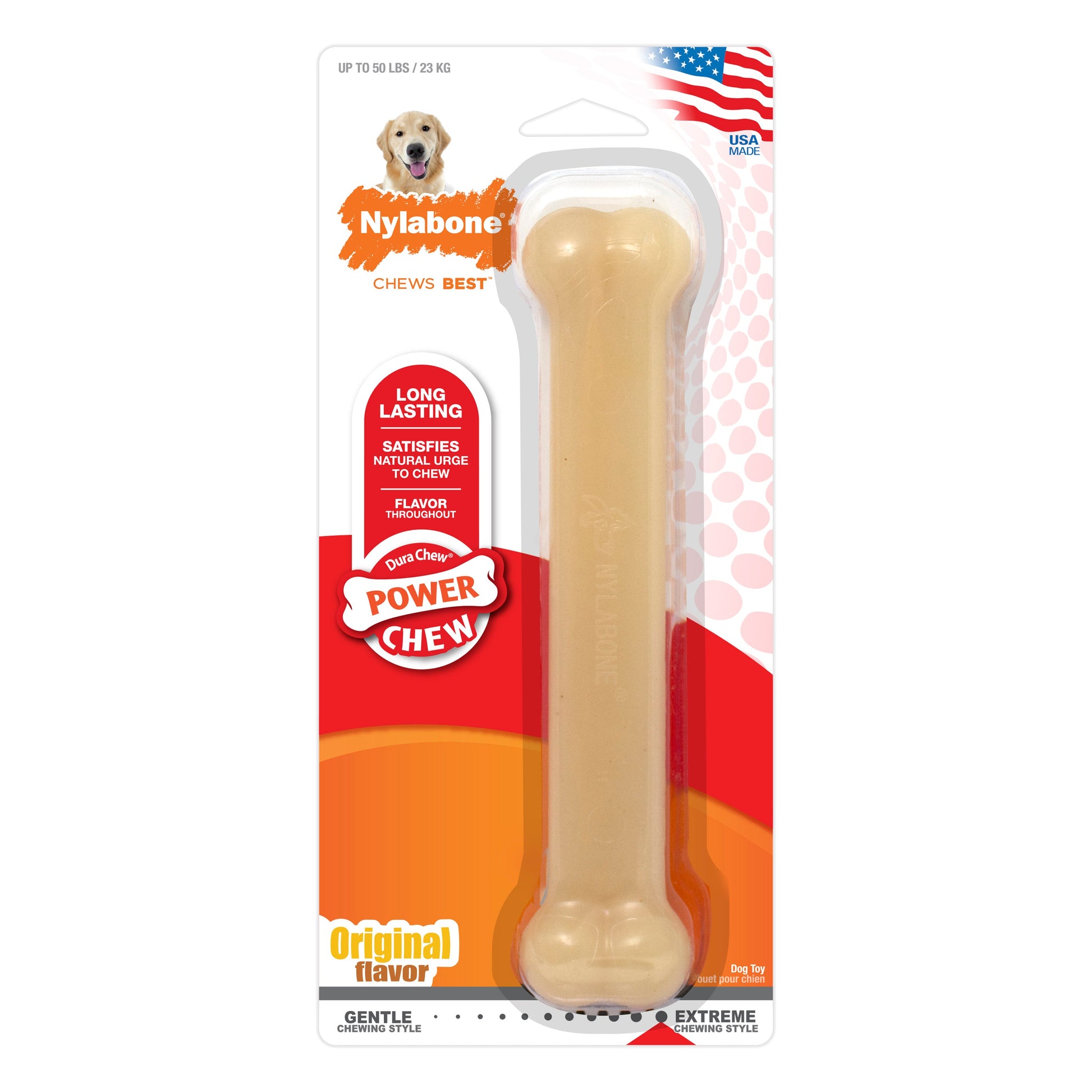 Nylabone Power Chew Dog Toy Original, Large/Giant up to, 50 lb 1 ct