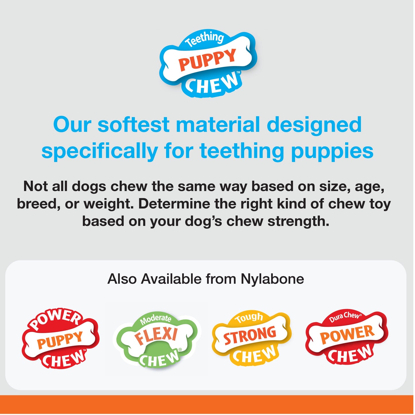 Nylabone Just for Puppies Teething Dog Chew Classic Bone Chicken, view 3