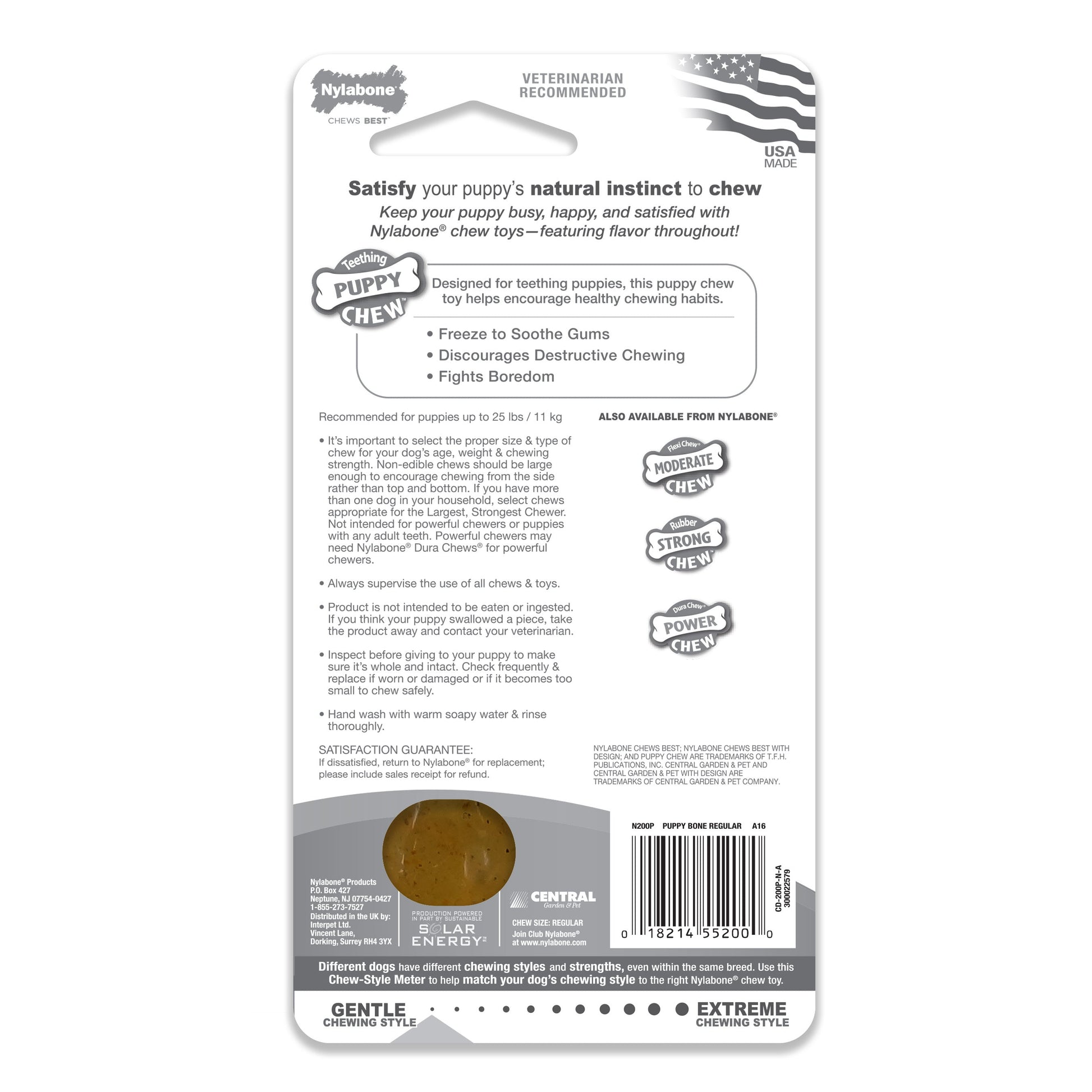 Nylabone Just for Puppies Teething Dog Chew Classic Bone Chicken, view 7