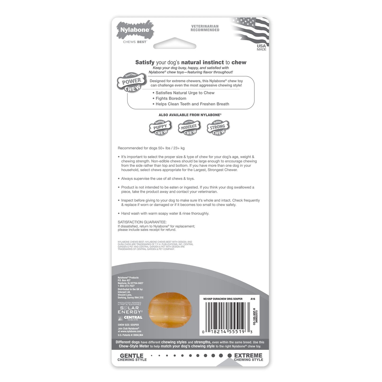 Nylabone Power Chew Dog Toy Original, X-Large/Souper 50 lb. 1 ct, view 8