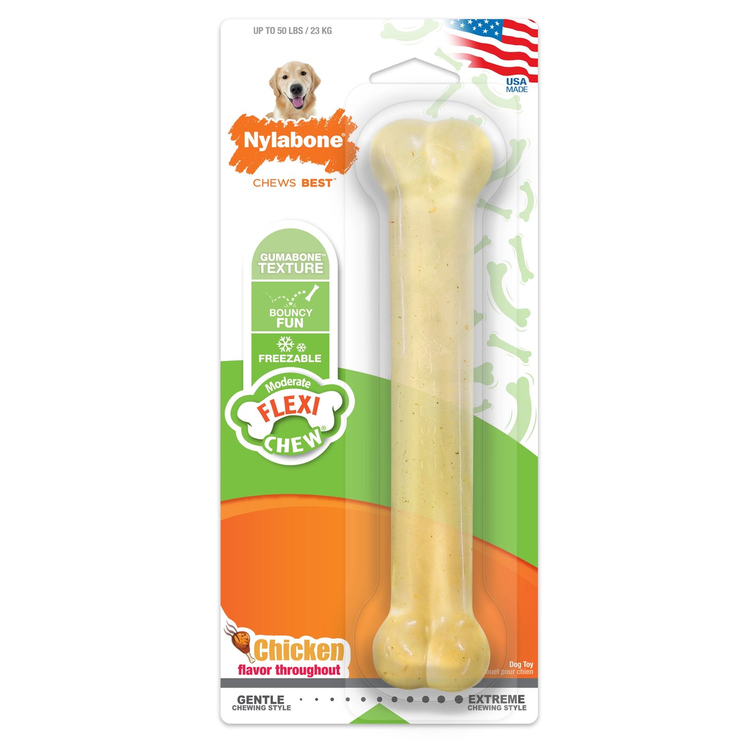 Nylabone Moderate Chew Chicken Chew Dog Toy Chicken, Large/Giant up to
