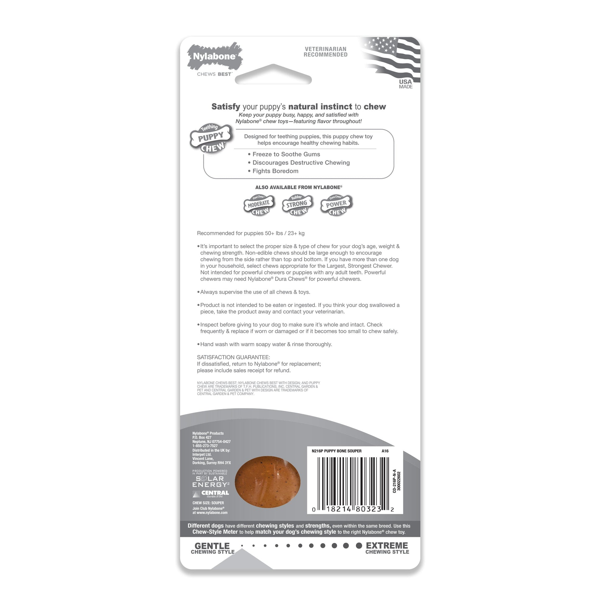 Nylabone Just for Puppies Teething Dog Chew Classic Bone Chicken, view 7