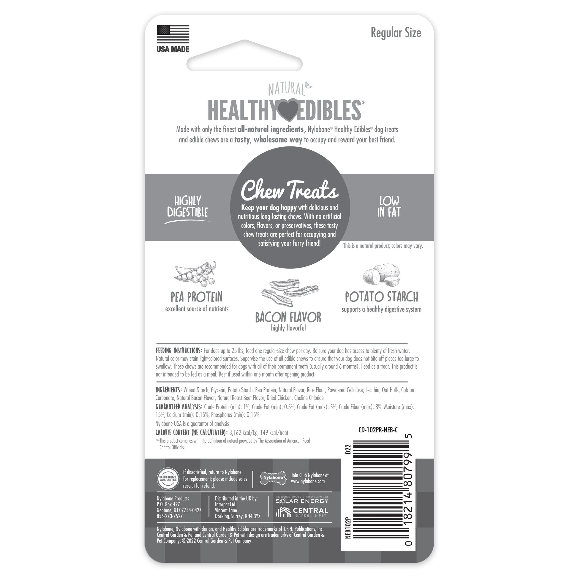 Nylabone Healthy Edibles All-Natural Long Lasting Dog Chew Treats, view 8