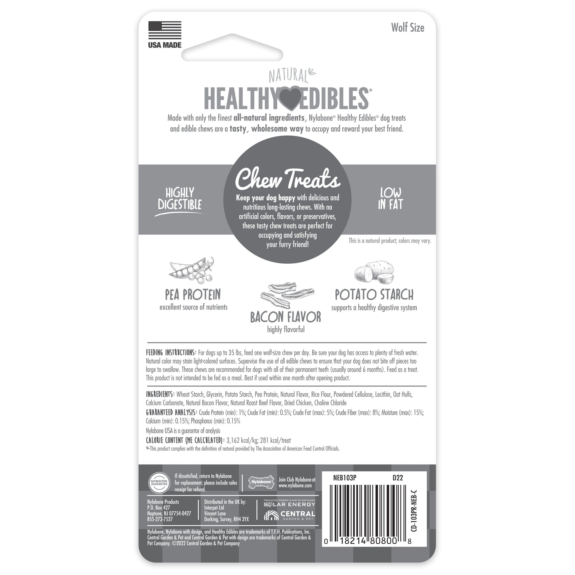 Nylabone Healthy Edibles All-Natural Long Lasting Dog Chew Treats, view 7