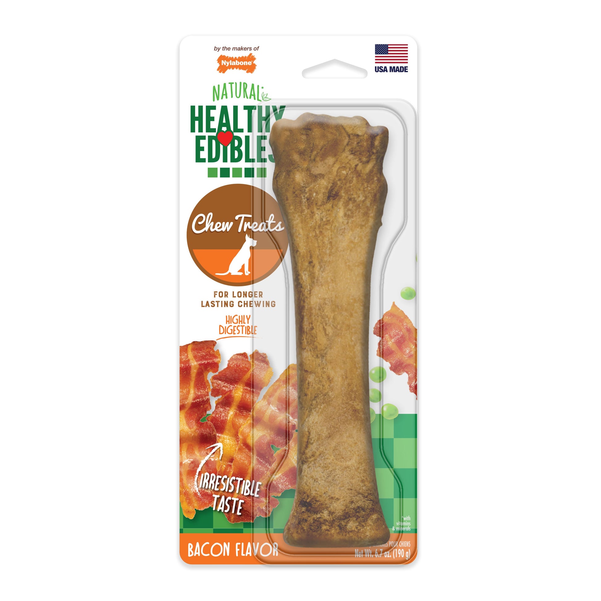 Nylabone Healthy Edibles All-Natural Long Lasting Dog Chew Treats 1 ct