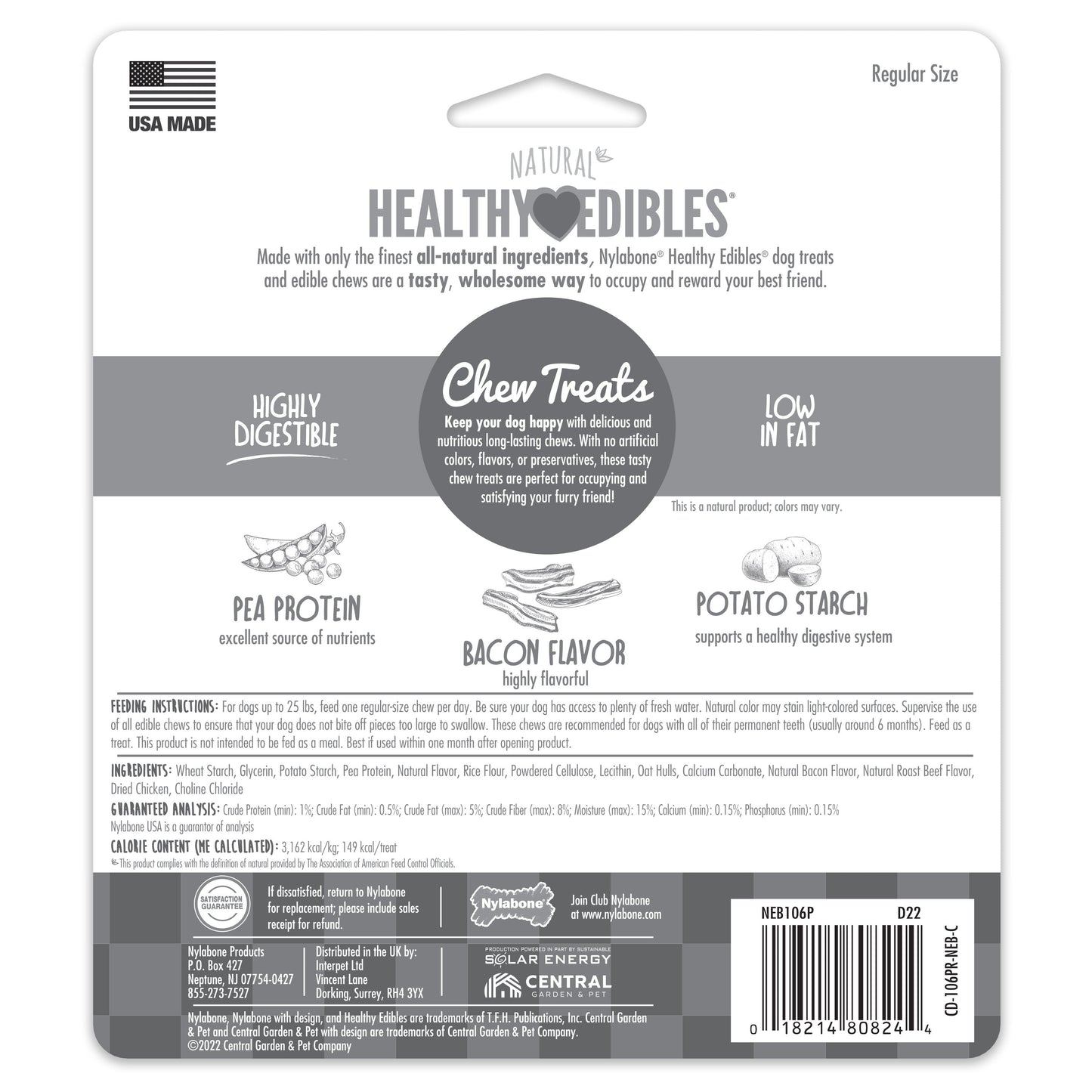 Nylabone Healthy Edibles All-Natural Long Lasting Dog Chew Treats, view 8