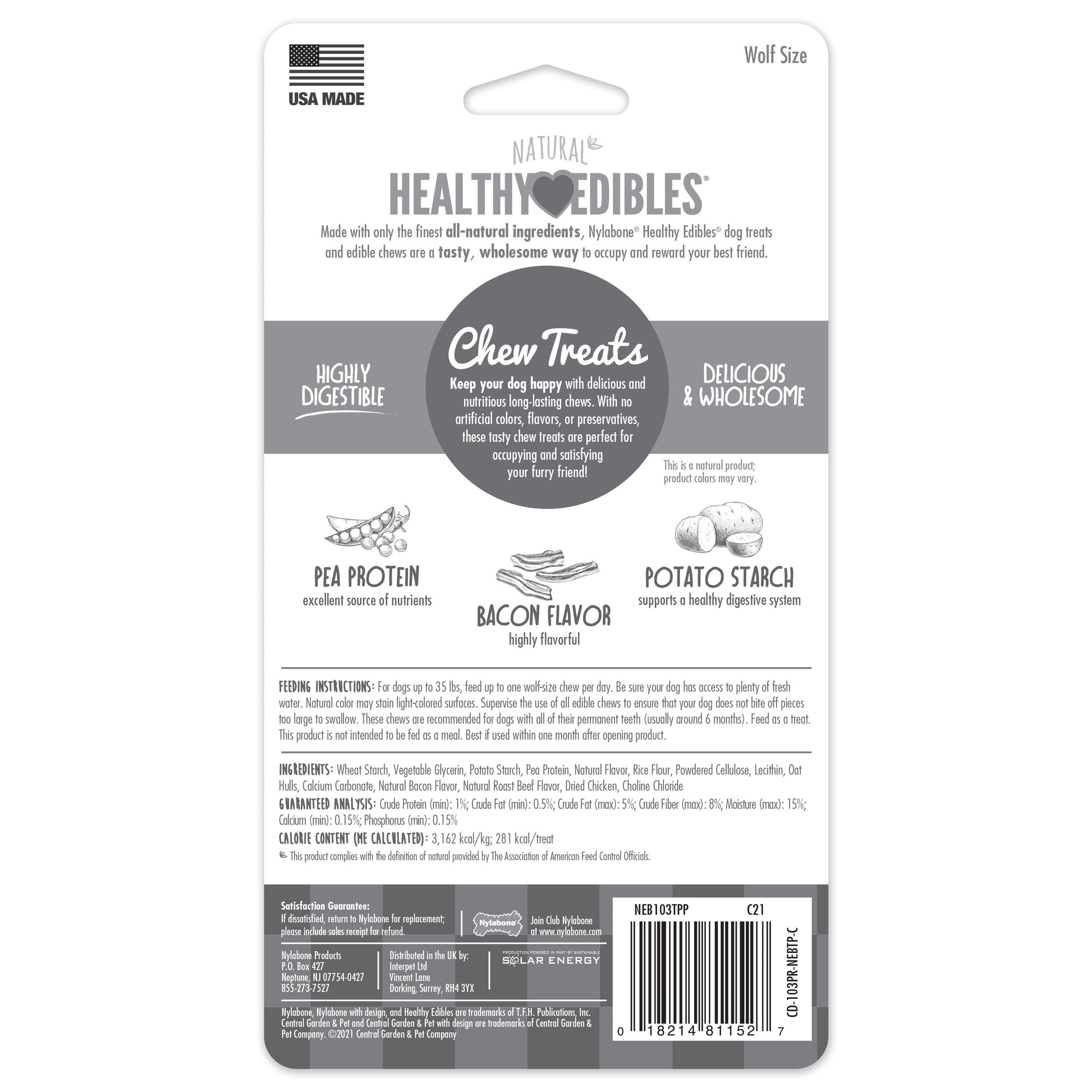 Nylabone Healthy Edibles All-Natural Long Lasting Dog Chew Treats, view 7