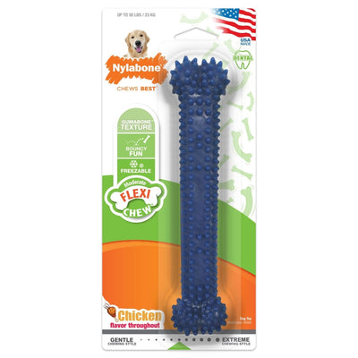 Nylabone Moderate Chew Textured Dog Dental Chew Dog Toy Chicken Large/Giant, up to 50 lb - Pets Perfect