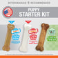 Nylabone Puppy Starter Kit Dog Chew Toys Dog Treat Chicken Bacon, view 4