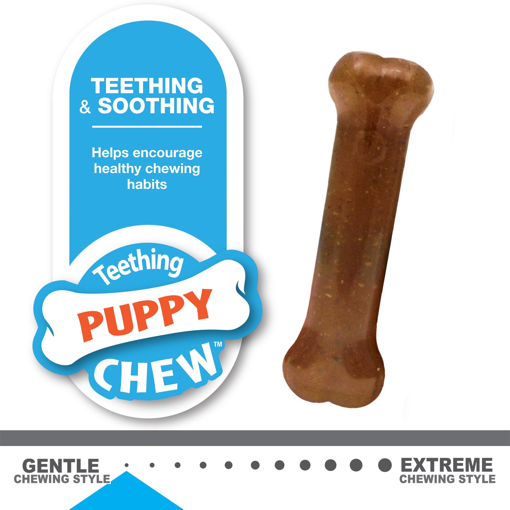 Nylabone Puppy Starter Kit Dog Chew Toys Dog Treat Chicken Bacon, view 7