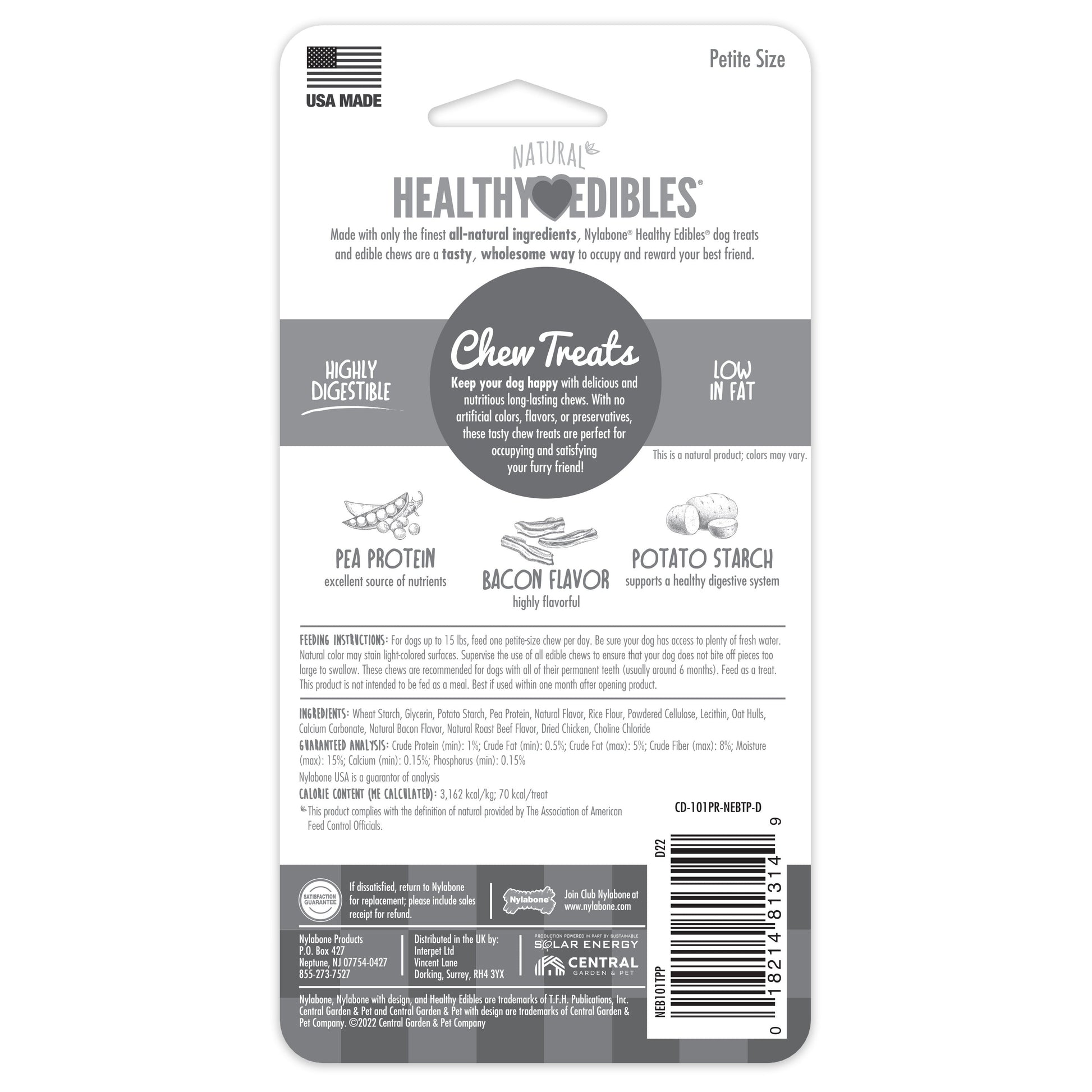 Nylabone Healthy Edibles All-Natural Long Lasting Dog Chew Treats, view 8