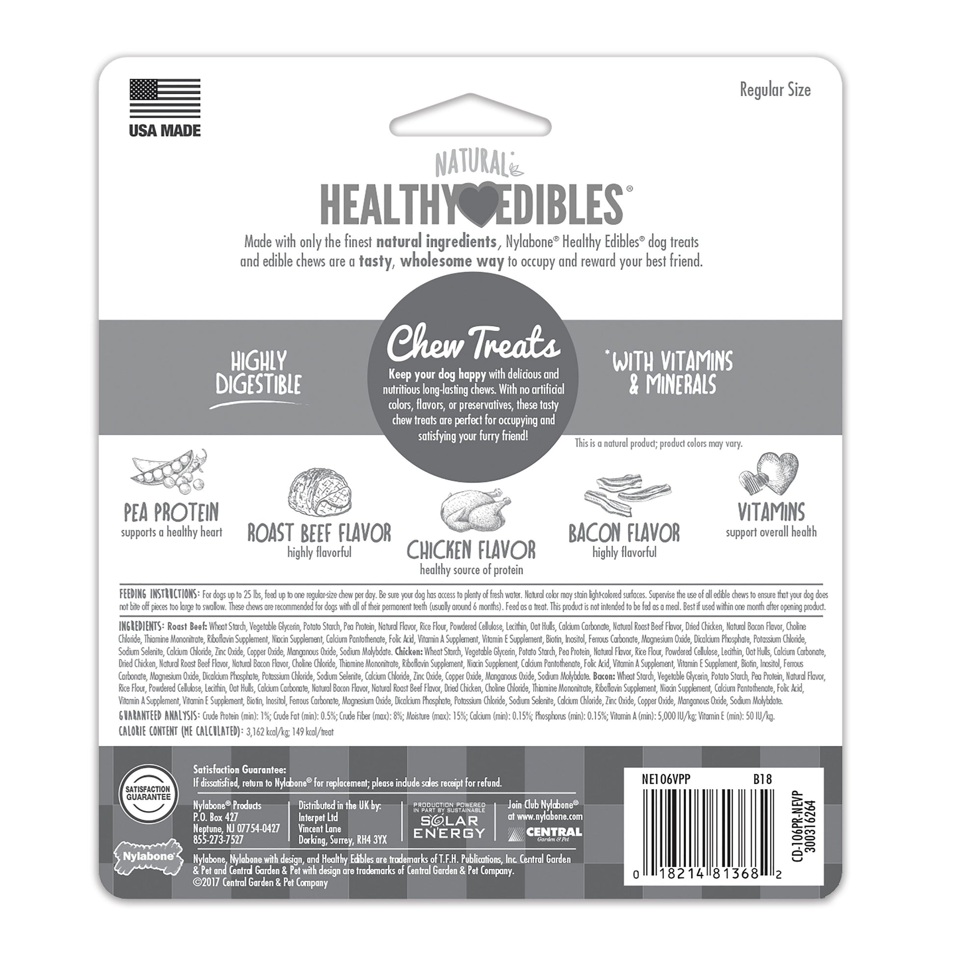 Nylabone Healthy Edibles All-Natural Long Lasting Dog Chew Treats, view 8