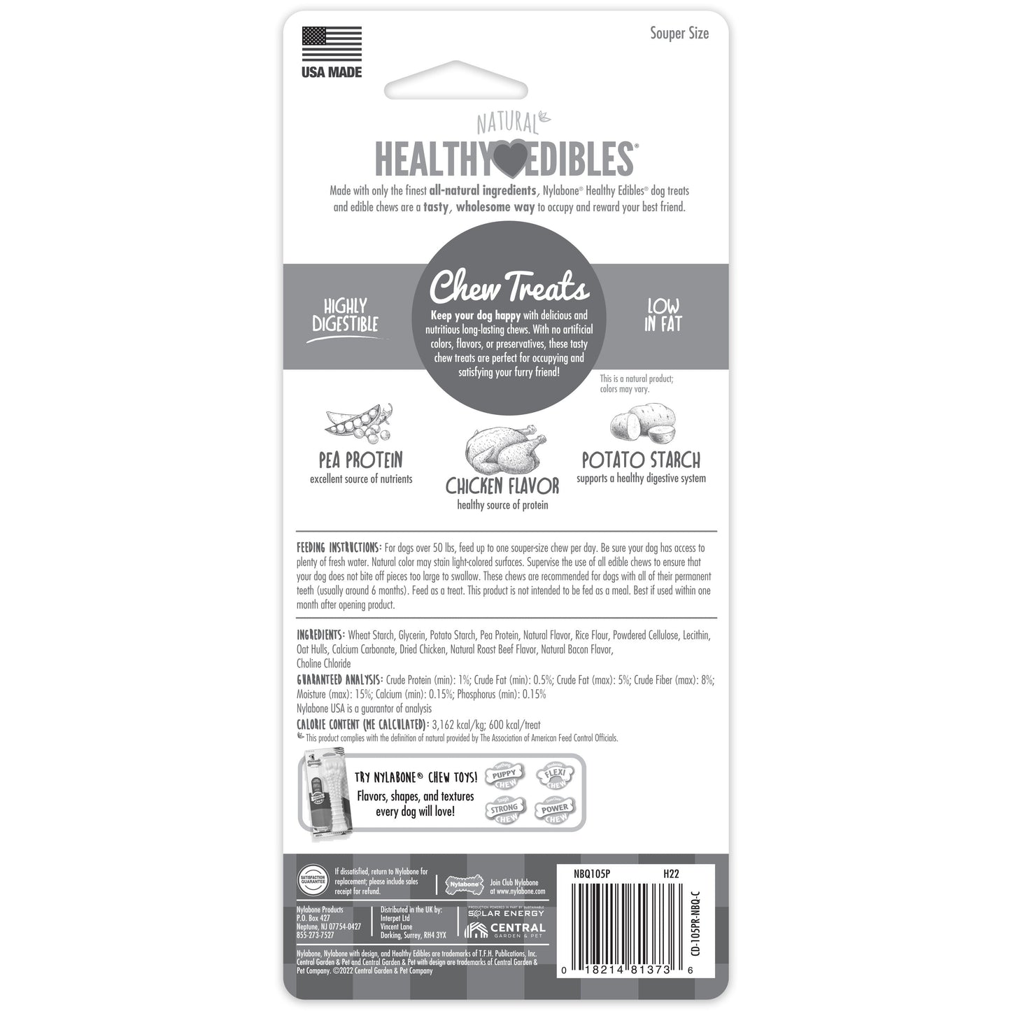 Nylabone Healthy Edibles All-Natural Long Lasting Dog Chew Treats, view 8