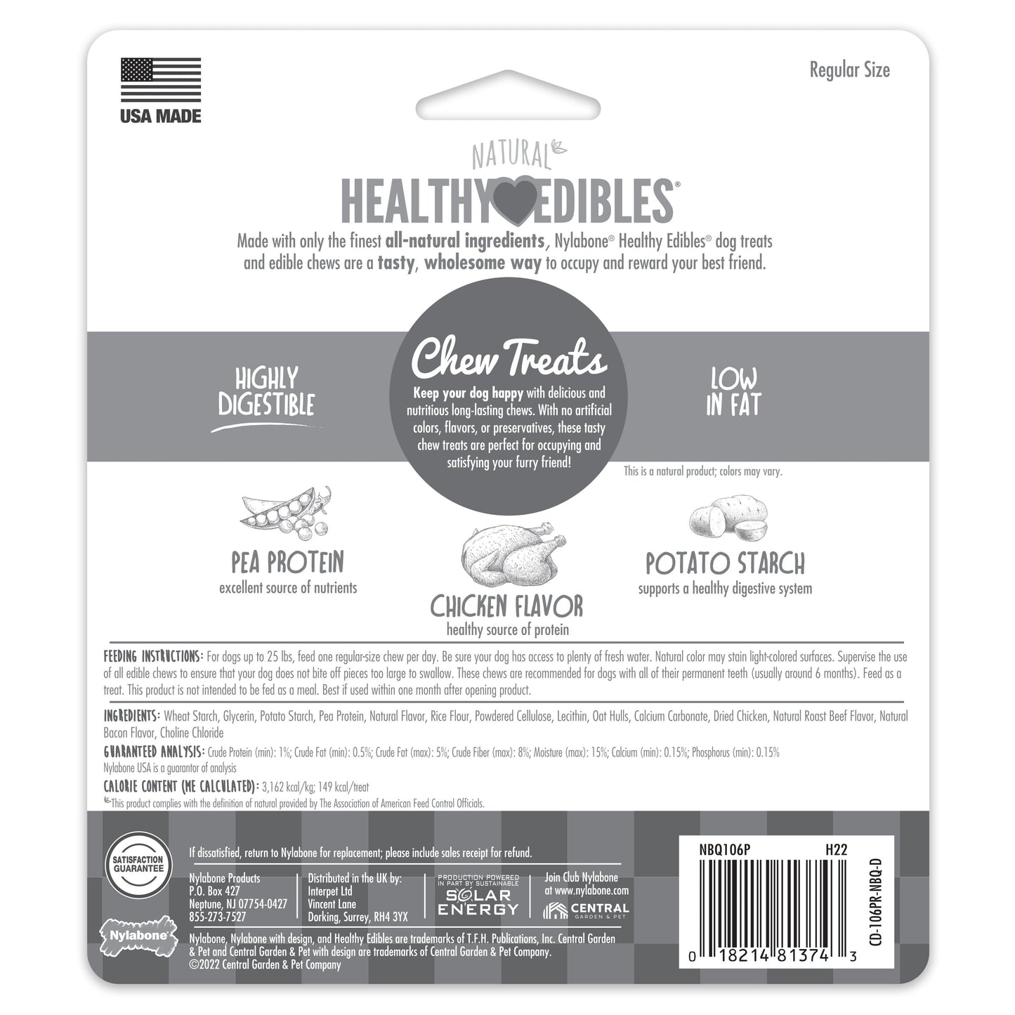 Nylabone Healthy Edibles All-Natural Long Lasting Dog Chew Treats, view 7